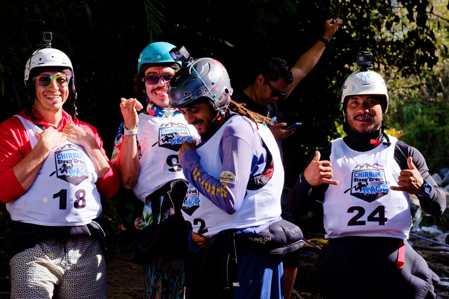 Athletes celebrating